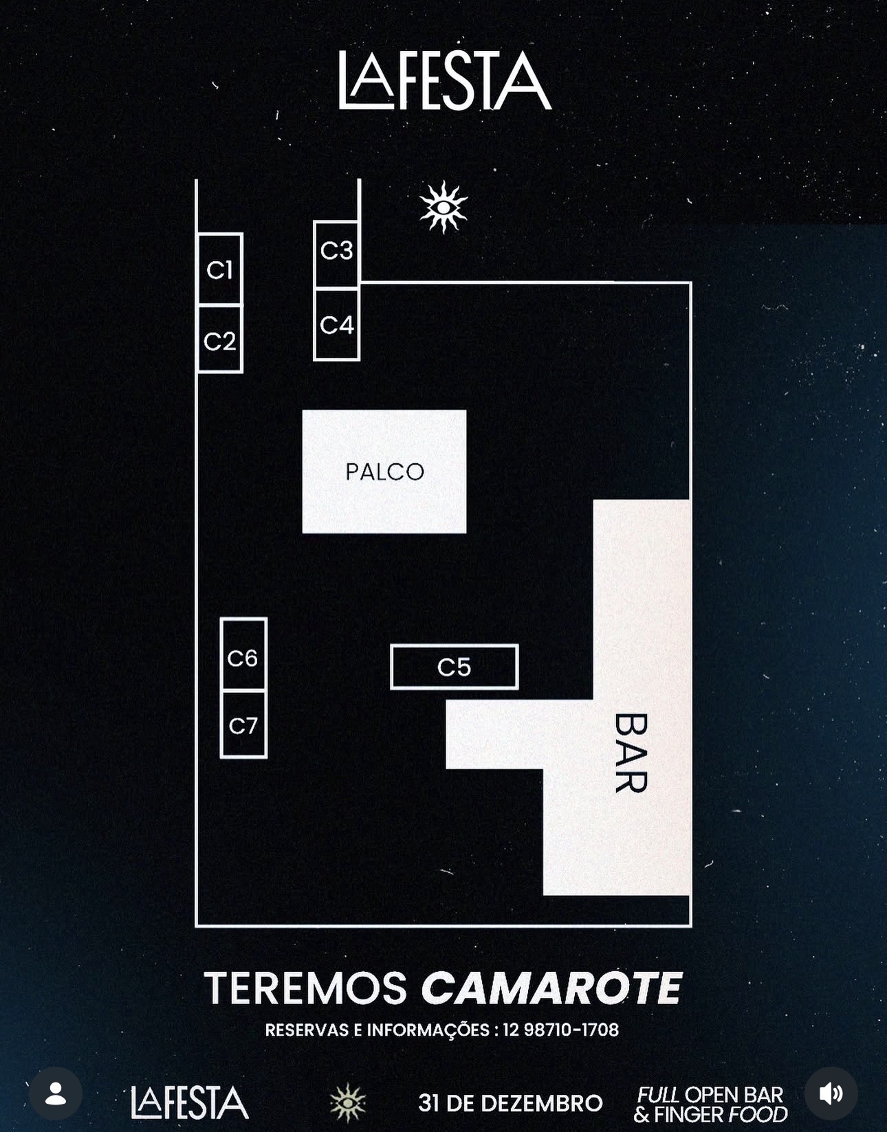 Camarotes — divulgação original da La Festa